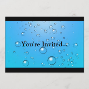 Invitation Bulles claires, l'eau bleue