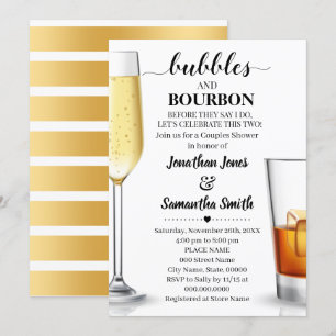 Invitation Bulles et Bourbon avant de faire Couples Douche