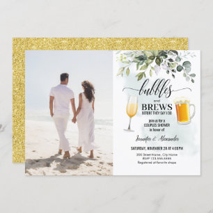 Invitation Bulles et brasse Douche Couples
