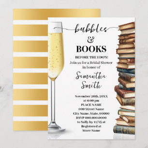 Invitation Bulles et livres avant que je fasse la fête de fia