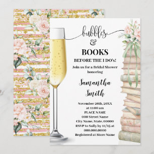 Invitation Bulles & Livres avant que je fasse la Baby Shower