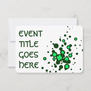Invitation Bulles shamrocks