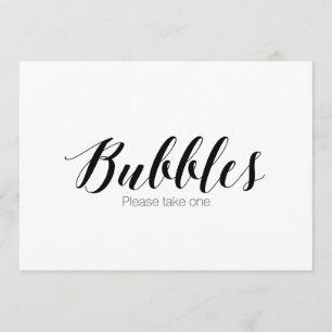 Invitation "Bulles s'il vous plaît, prenez-en une" Panneau de