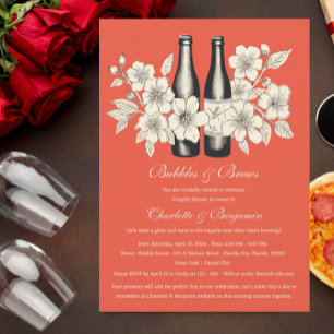 Invitation Bulles Uniques Et Brûler Couples Douche