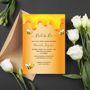 Invitation Bumble abeilles mariée à abeilles miel goutte douc