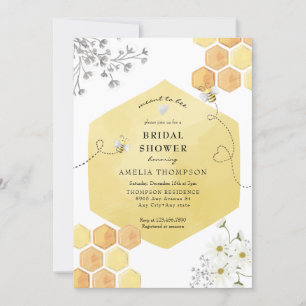 Invitation Bumble Bee Floral Fête des mariées