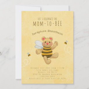 Invitation Bumble jaune mignon Ours d'abeille