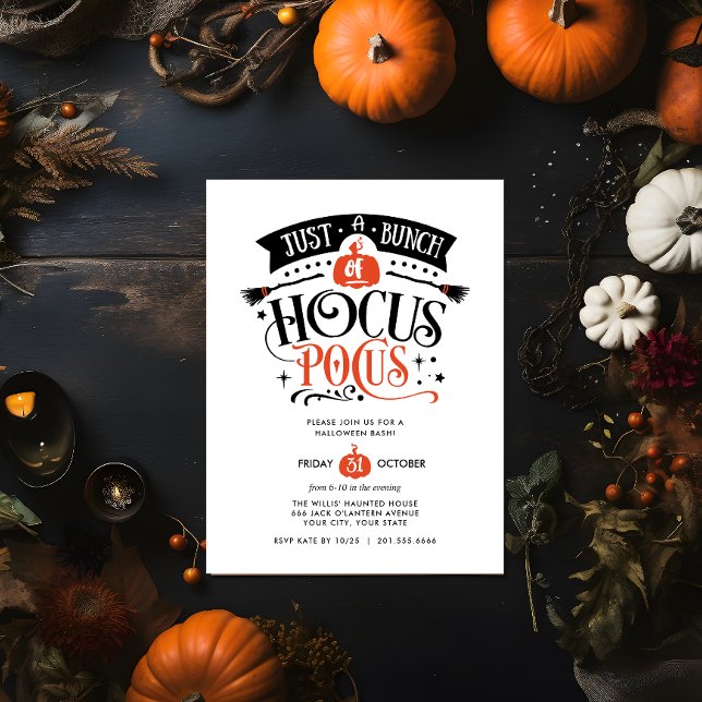 Invitation Bunch Hocus Pocus Halloween Bash Party DIGITAL (DIGITAL HALLOWEEN INVITATION BUNCH OF HOCUS POCUS)