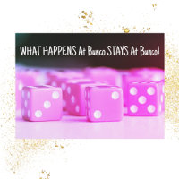Bunco Pink Dice Party