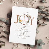 Bundle De Joy Floral Peace Sign Baby shower Boho
