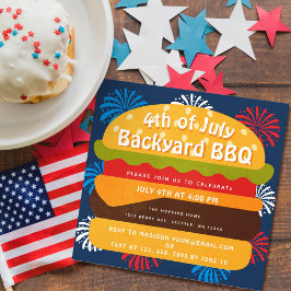 Invitation Burger 4 juillet cuisine