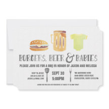 Burgers, bière et bébés - Baby shower de couple