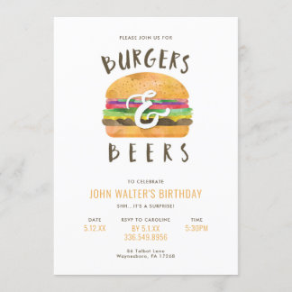 Invitation Burgers et Bières