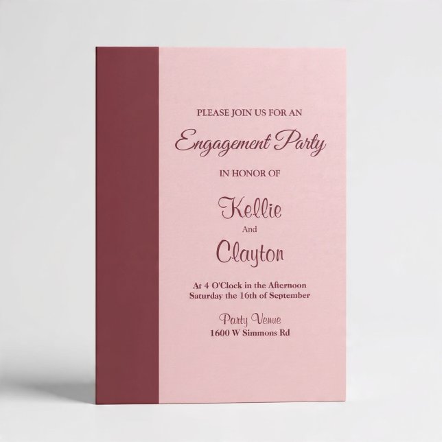 Invitation Burgundy Bar Bachelorette Party (Créateur téléchargé)