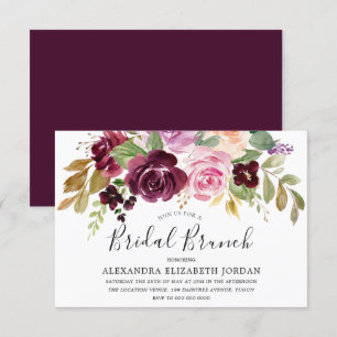 Invitation Burgundy Berry Toutes les saisons Fête des mariées