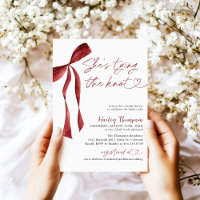 Burgundy Bow Elle Tying The Knot Fête des mariées