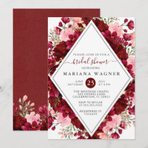 Burgundy Fête de Mariage Florale Rose