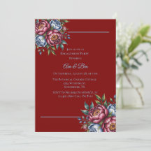 Burgundy Peony et Blue Rose