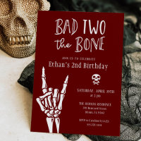 Burgundy Red Bad Deux The Bone 2nd Birday Party