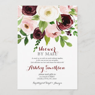 Invitation Burgundy Shower par Mail douche nuptiale
