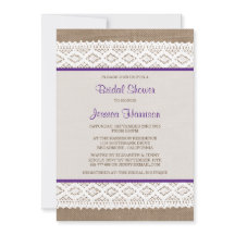 Burlap rustique et Fête des mariées en dentelle bl