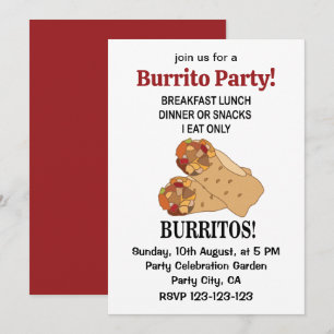 Invitation Burritos Je Ne Mange Que Burritos