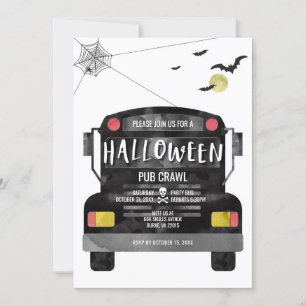 Invitation Bus de la fête d'Halloween