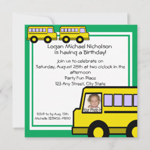 Invitation Bus scolaire/ photo