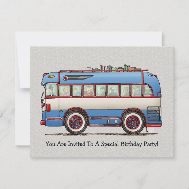 Invitation Bus Tour Cute (Devant)