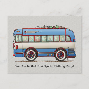 Invitation Bus Tour Cute
