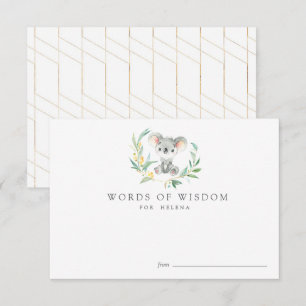 Invitation Bush Baby Koala Baby shower