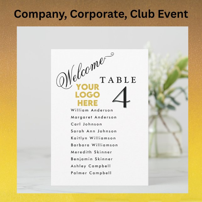 Invitation Business Logo Table Event Seating Plan Cards  (Créateur téléchargé)