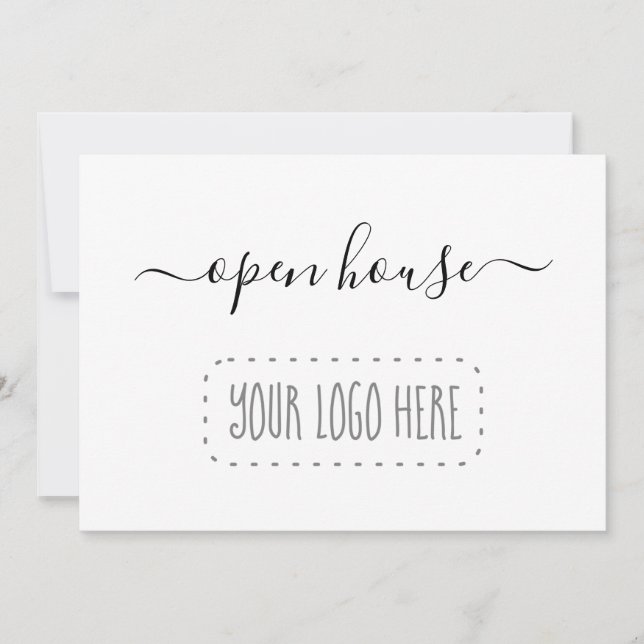 Invitation Business Open House - Ajouter un logo (Devant)