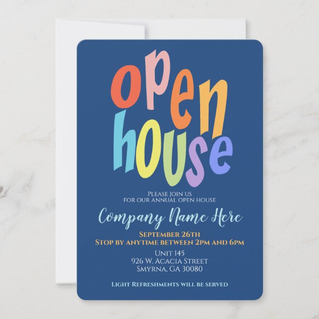 Invitation Business Open House Modern (Devant)