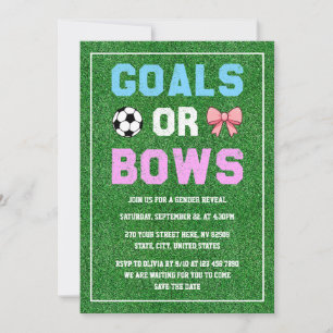 Invitation Buts ou Bows Football Sexe Révéler