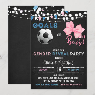 Invitation Buts ou Bows, Soccer Genre Revevela Party
