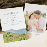 Butte cernée Colorado Skyline Enregistrer la date