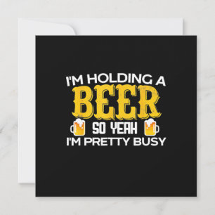 Invitation Buveur de bière je tiens une bière Anniversaire