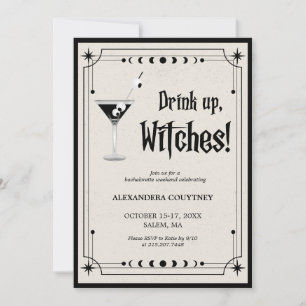 Invitation Buvez Jusqu'à La Fin Sorcières Halloween Enterreme