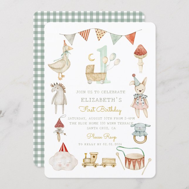 Invitation Cabane de champignon forestier Jouets anciens Aqua (Créateur téléchargé)