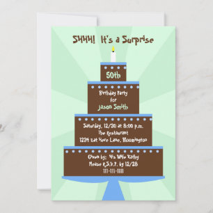 Invitation Câble d'invitation Surprise 50e anniversaire de fê