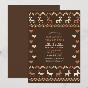 Invitation Cacao et cannelle laide fête de Noël