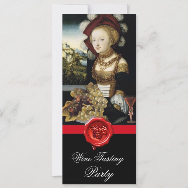 INVITATION CACHET DE CIRE POUR FÊTE DE DÉGUSTATION DE VIN DU  (Devant)