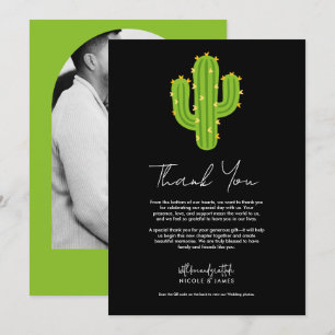 Invitation Cactus au cœur jaune Fiesta Amour Merci