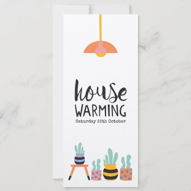 Invitation Cactus de la partie de réchauffement mé (Devant)