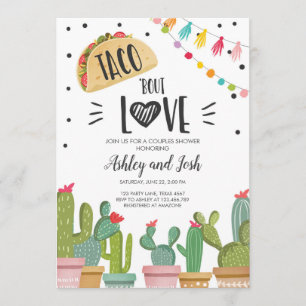 Invitation Cactus d'invitation de douche de couples de fiesta
