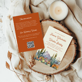 Invitation Cactus du désert de Terracotta moderne