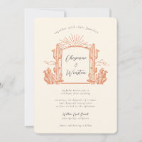 Cactus du désert Mariage de monogramme occidental