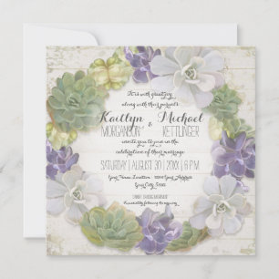 Invitation Cactus Feuille de courge Succulent Boho occidental