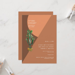 Invitation Cactus géométriques en terre cuite Fête des mariée